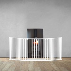 (White) 70cm + 90gate + 70cm/Total 230cm : 3 Panel Fireguard (Large)
