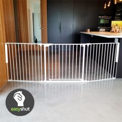(XL) 3-Panel Gate 90 - 270cm White