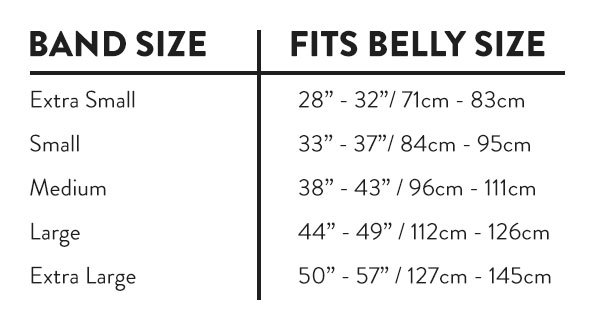 Belly Bandit Size Chart